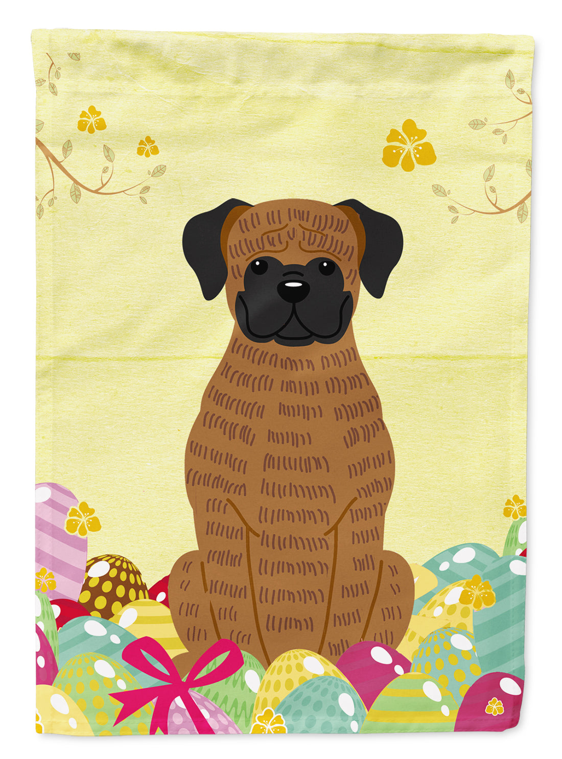 Easter Eggs Brindle Boxer Flag Garden Size BB6117GF  the-store.com.