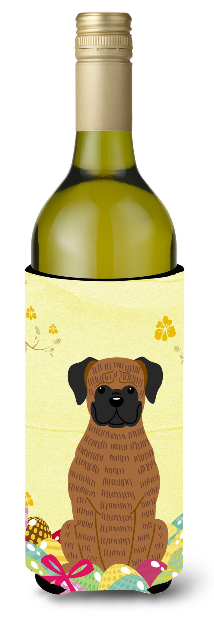 Easter Eggs Brindle Boxer Wine Bottle Beverge Insulator Hugger BB6117LITERK by Caroline's Treasures