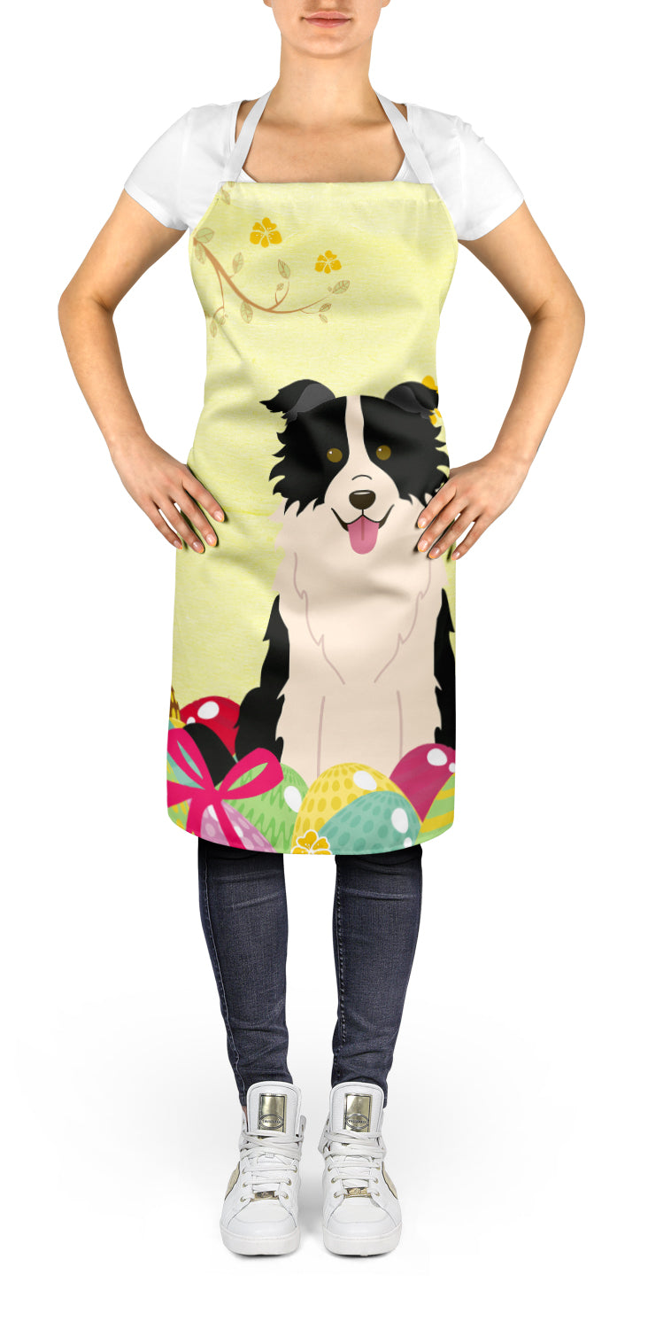 Easter Eggs Border Collie Black White Apron BB6118APRON  the-store.com.