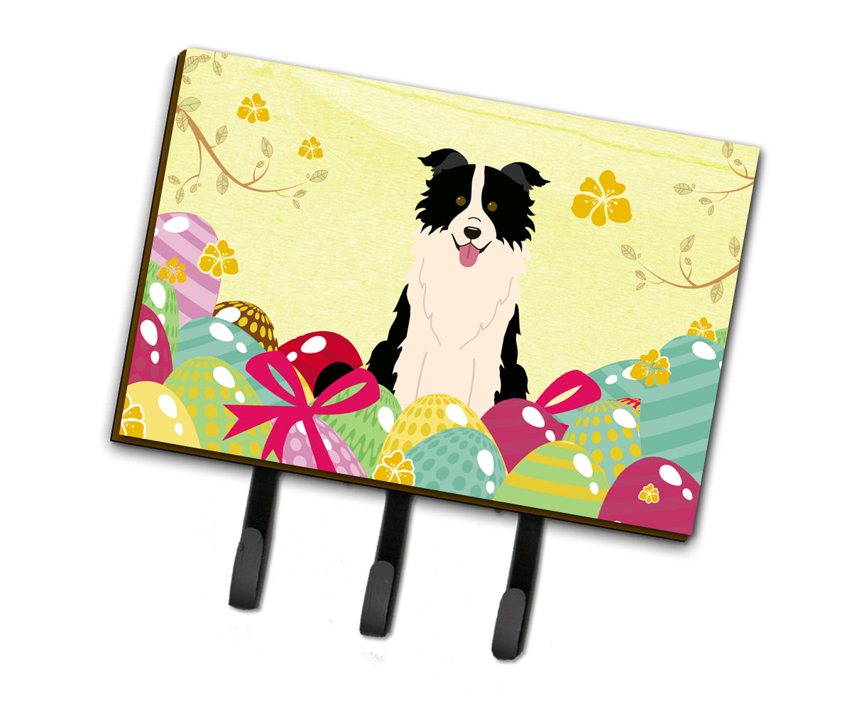 Easter Eggs Border Collie Black White Leash or Key Holder BB6118TH68  the-store.com.