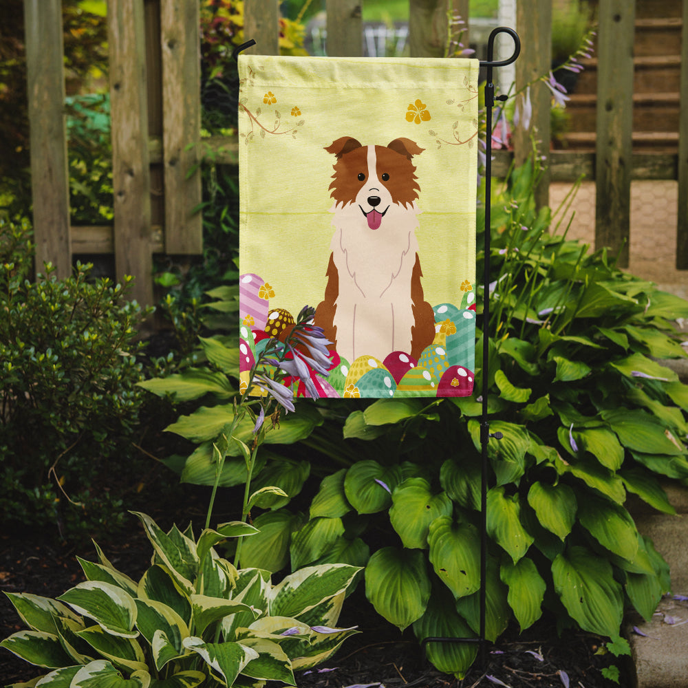 Easter Eggs Border Collie Red White Flag Garden Size BB6119GF  the-store.com.