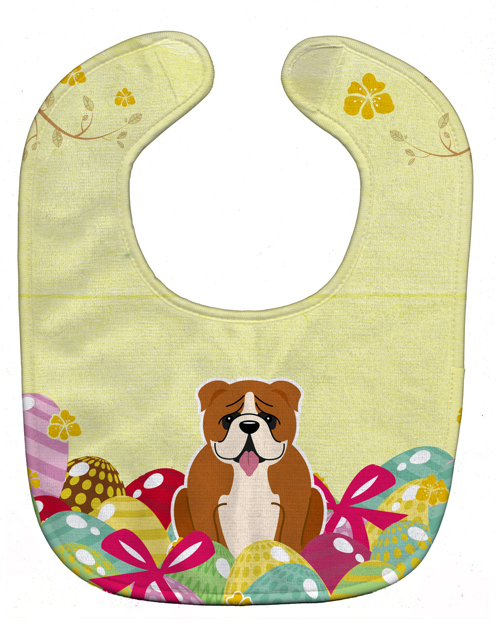 Easter Eggs English Bulldog Red White Baby Bib BB6120BIB - the-store.com