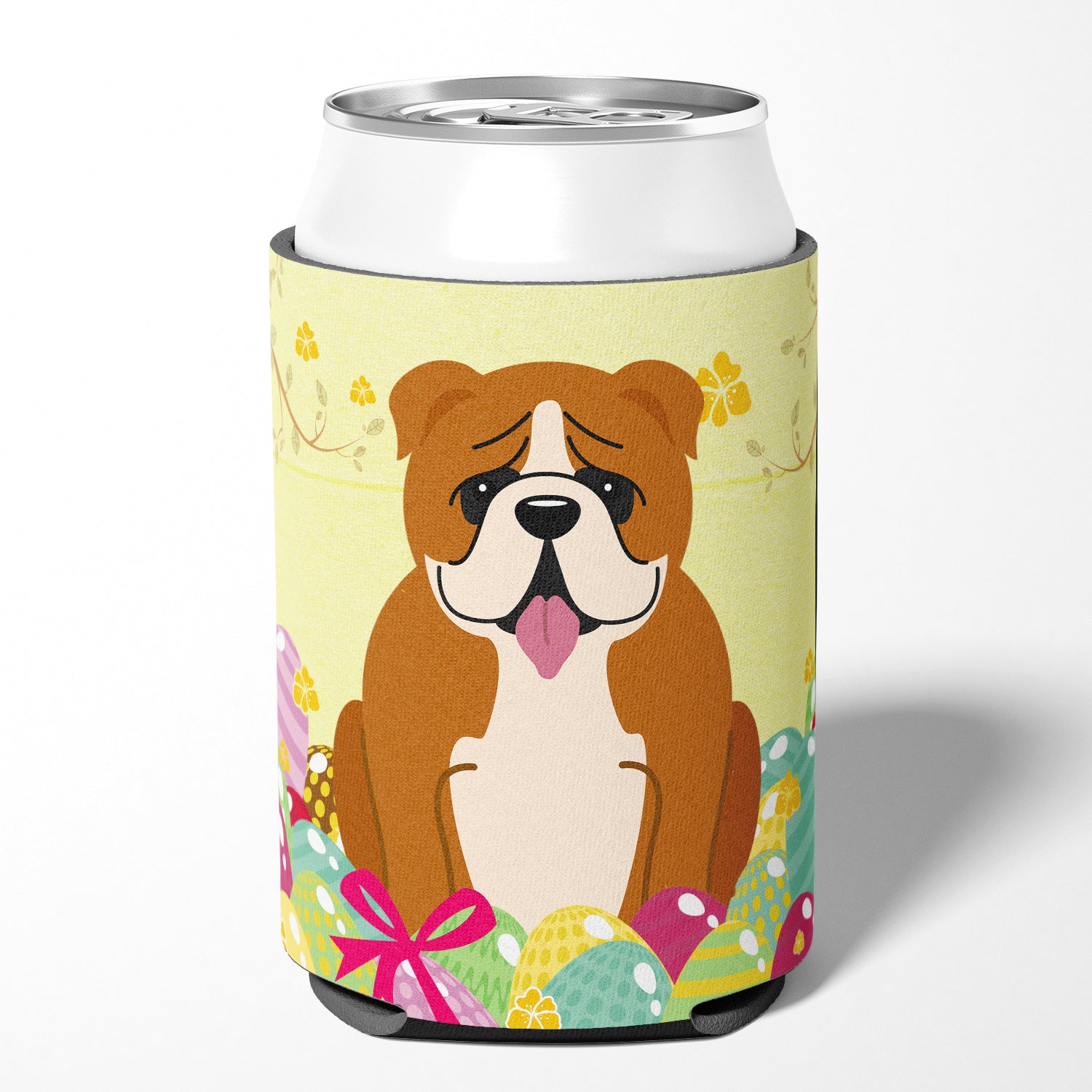 Easter Eggs English Bulldog Red White Can or Bottle Hugger BB6120CC  the-store.com.