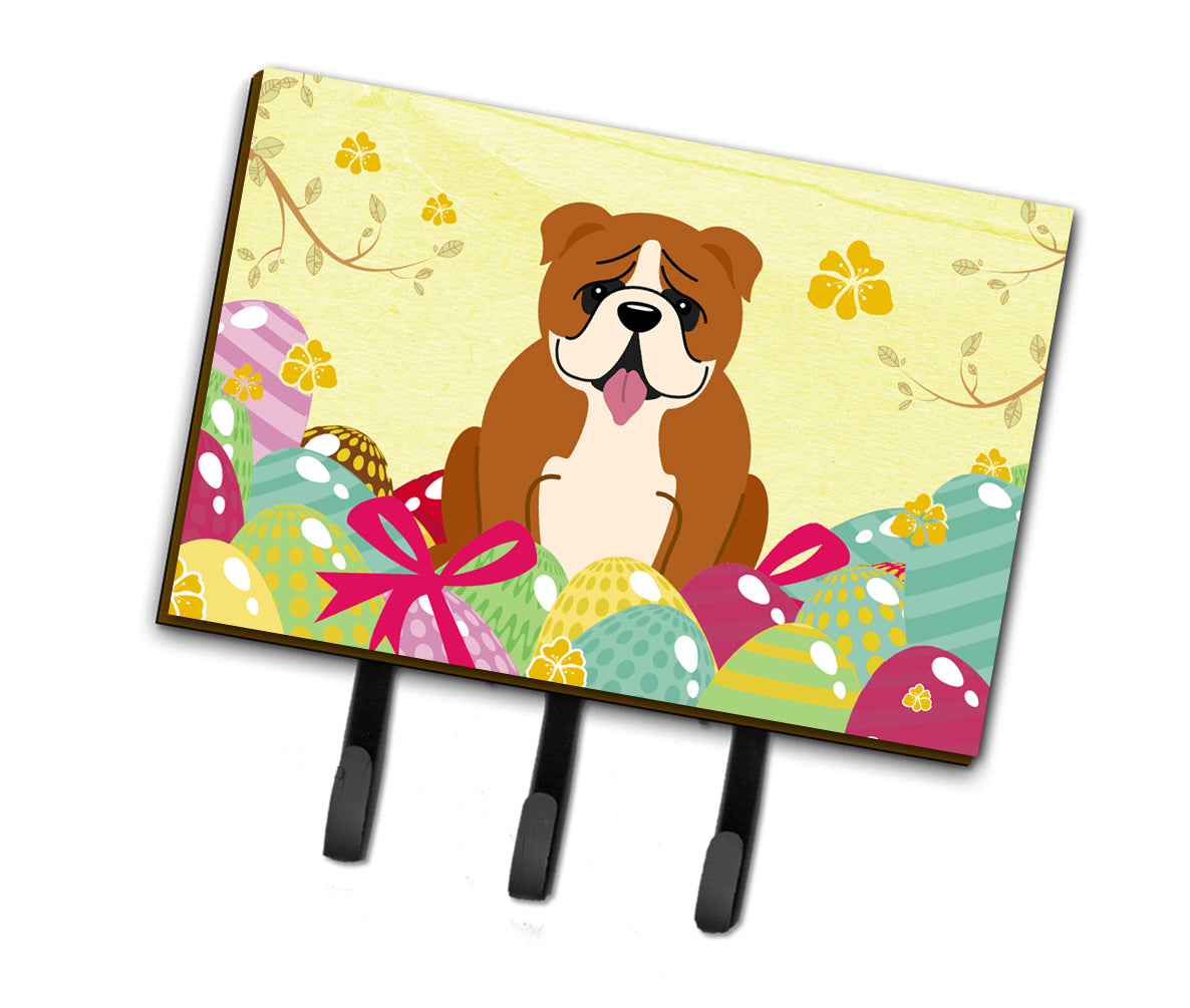 Easter Eggs English Bulldog Red White Leash or Key Holder BB6120TH68  the-store.com.