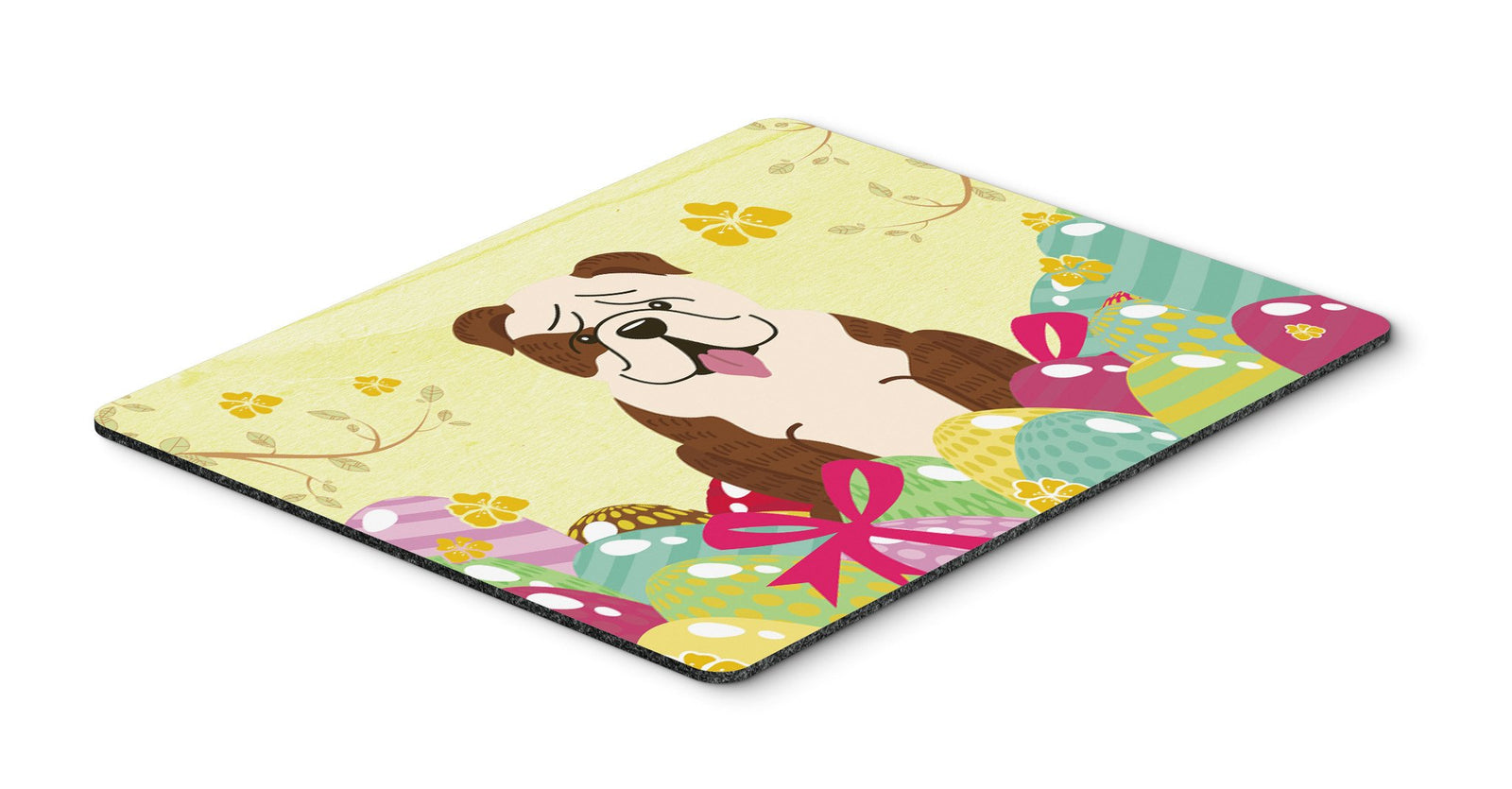 Easter Eggs English Bulldog Brindle White Mouse Pad, Hot Pad or Trivet BB6121MP by Caroline's Treasures