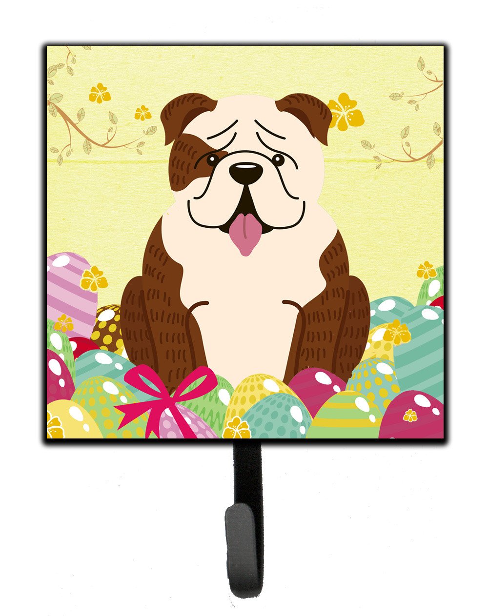 Easter Eggs English Bulldog Brindle White Leash or Key Holder BB6121SH4 by Caroline's Treasures