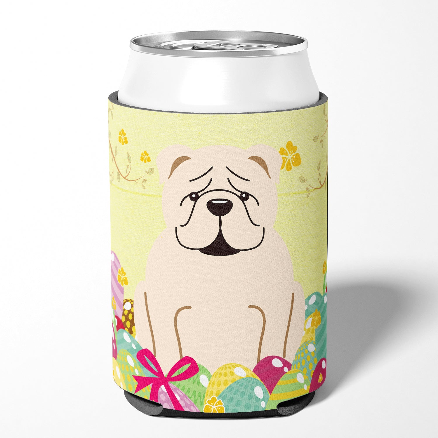 Easter Eggs English Bulldog White Can or Bottle Hugger BB6123CC  the-store.com.