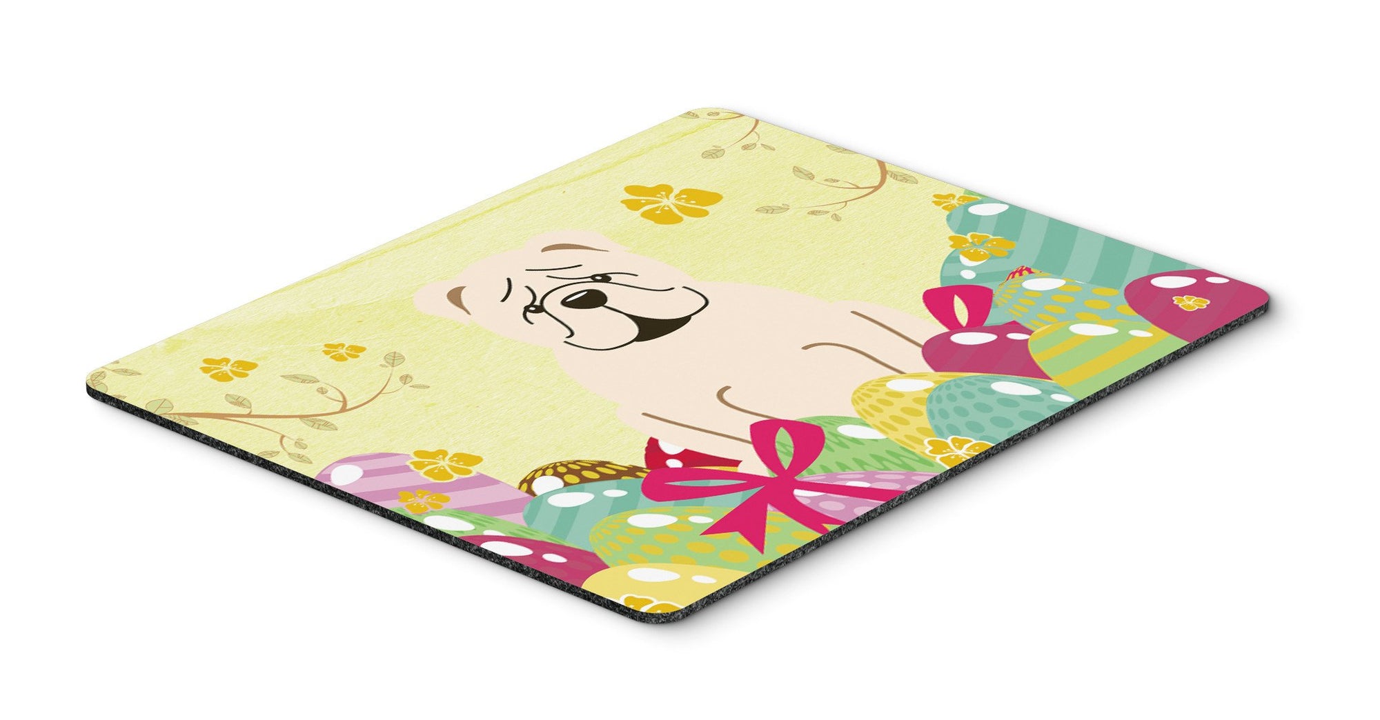 Easter Eggs English Bulldog White Mouse Pad, Hot Pad or Trivet BB6123MP by Caroline's Treasures