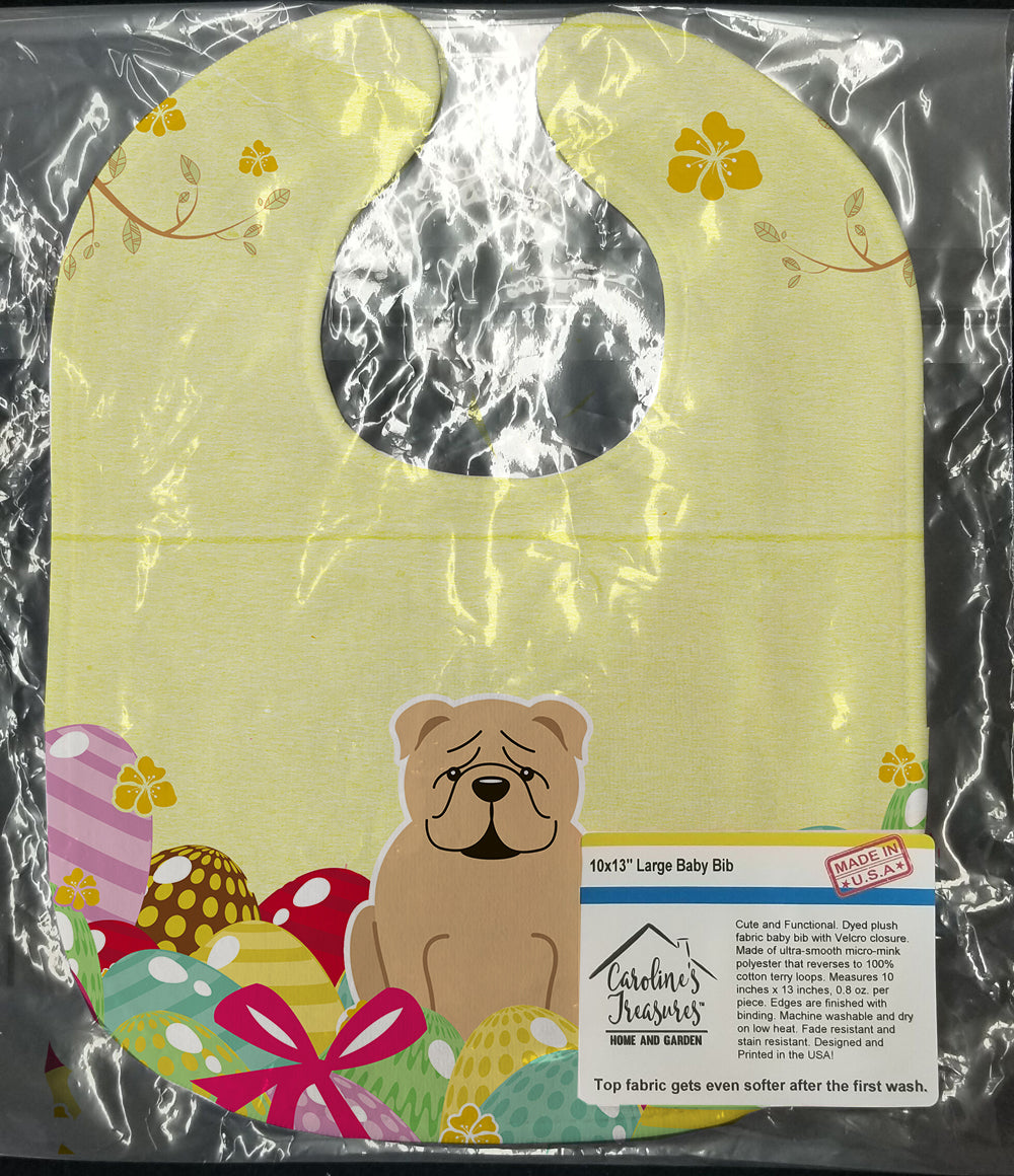 Easter Eggs English Bulldog Fawn Baby Bib BB6124BIB - the-store.com