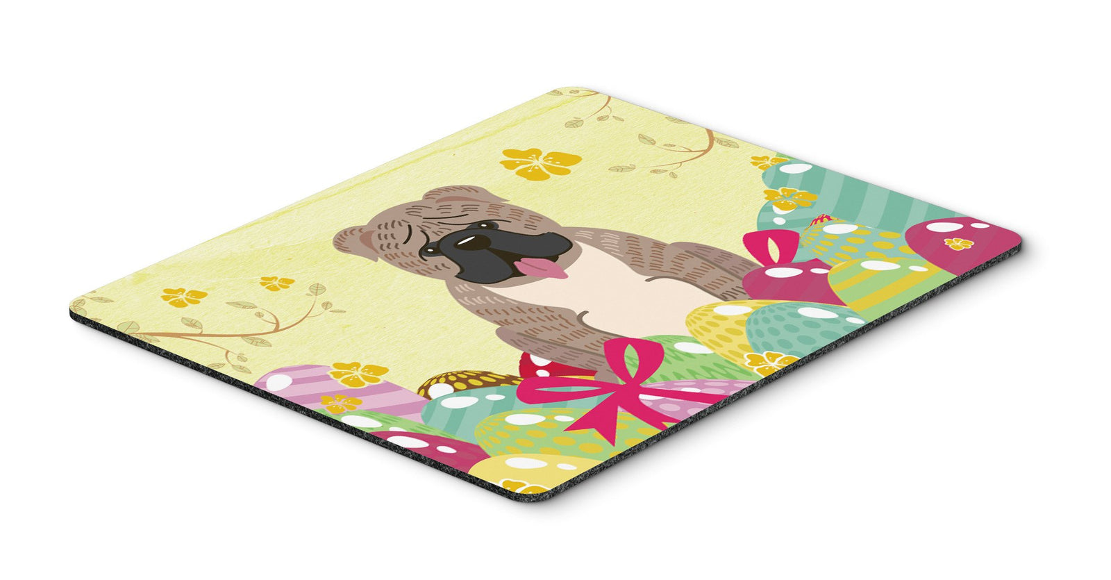 Easter Eggs English Bulldog Grey Brindle  Mouse Pad, Hot Pad or Trivet BB6126MP by Caroline's Treasures