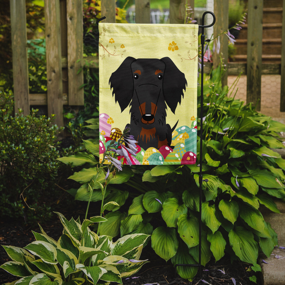 Easter Eggs Wire Haired Dachshund Black Tan Flag Garden Size BB6127GF  the-store.com.