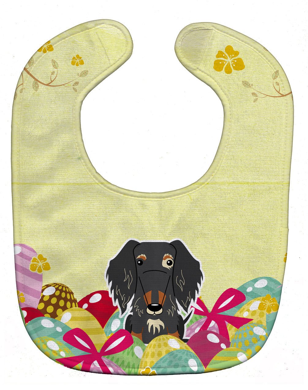 Easter Eggs Wire Haired Dachshund Dapple Baby Bib BB6128BIB - the-store.com