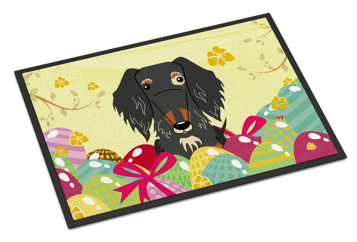 Easter Eggs Wire Haired Dachshund Dapple Indoor or Outdoor Mat 18x27 BB6128MAT - the-store.com