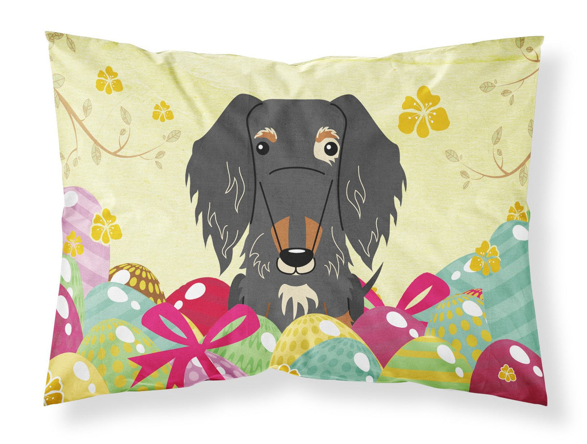 Easter Eggs Wire Haired Dachshund Dapple Fabric Standard Pillowcase BB6128PILLOWCASE by Caroline&#39;s Treasures