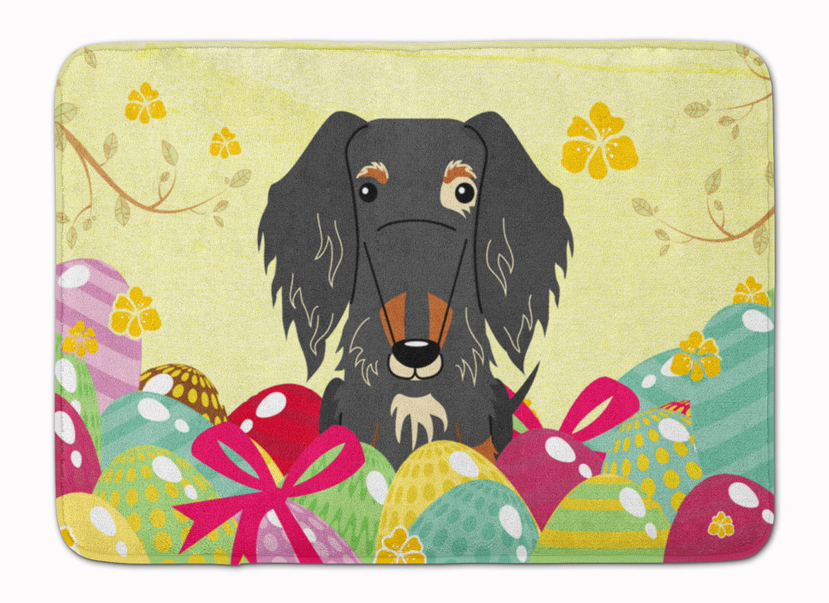 Easter Eggs Wire Haired Dachshund Dapple Machine Washable Memory Foam Mat BB6128RUG - the-store.com