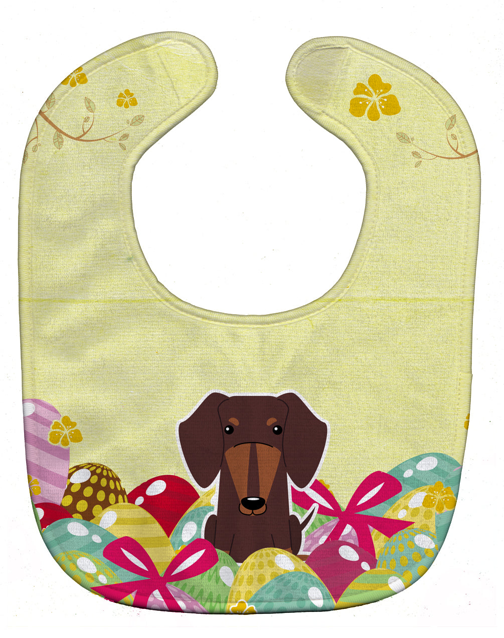 Easter Eggs Dachshund Chocolate Baby Bib BB6131BIB - the-store.com