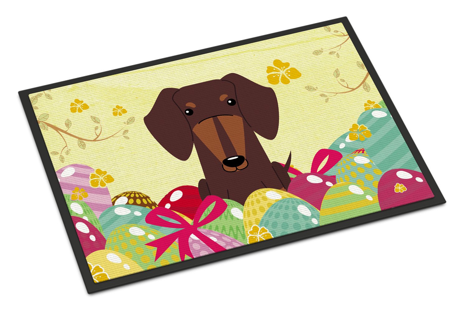 Easter Eggs Dachshund Chocolate Indoor or Outdoor Mat 24x36 BB6131JMAT by Caroline's Treasures