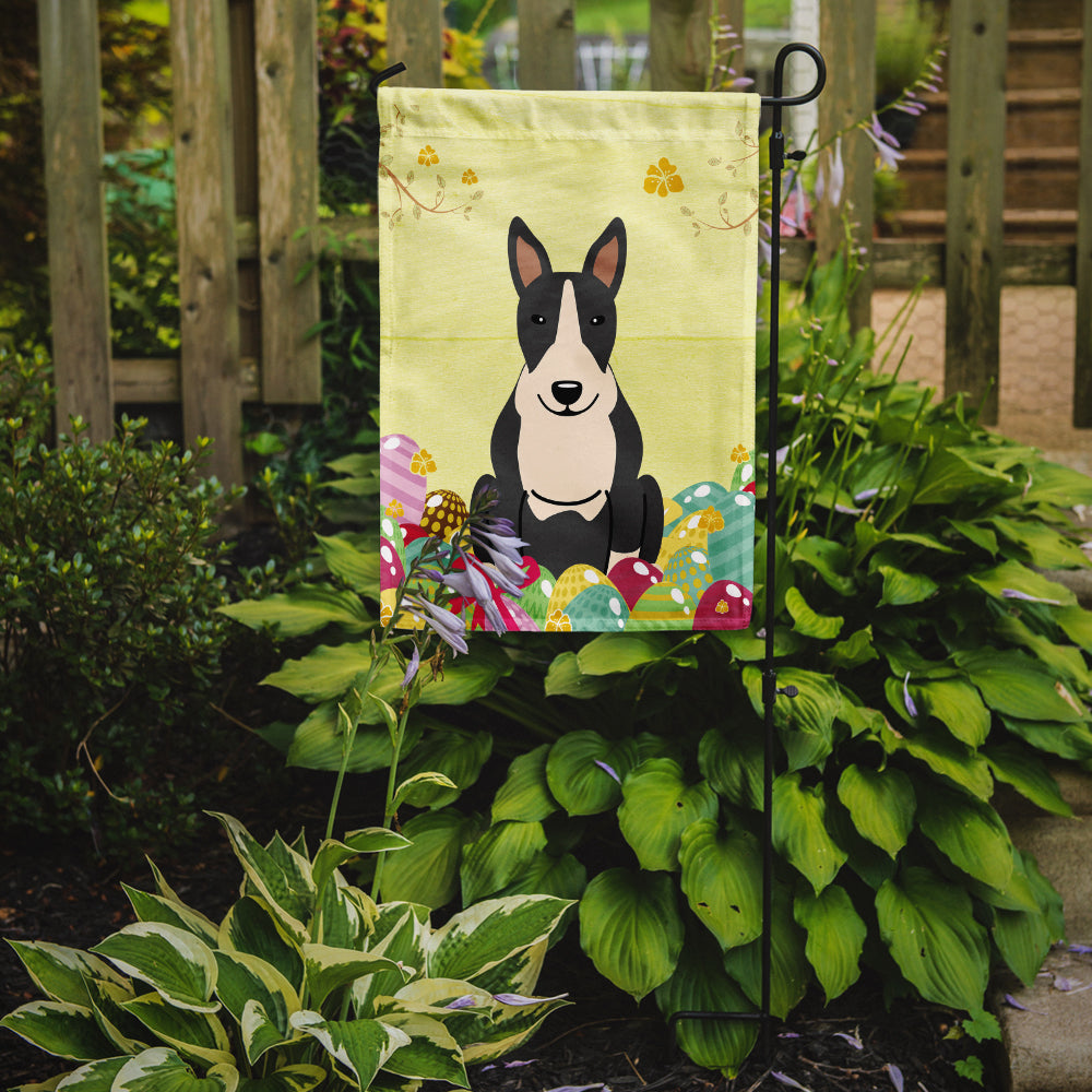 Easter Eggs Bull Terrier Black White Flag Garden Size BB6133GF  the-store.com.