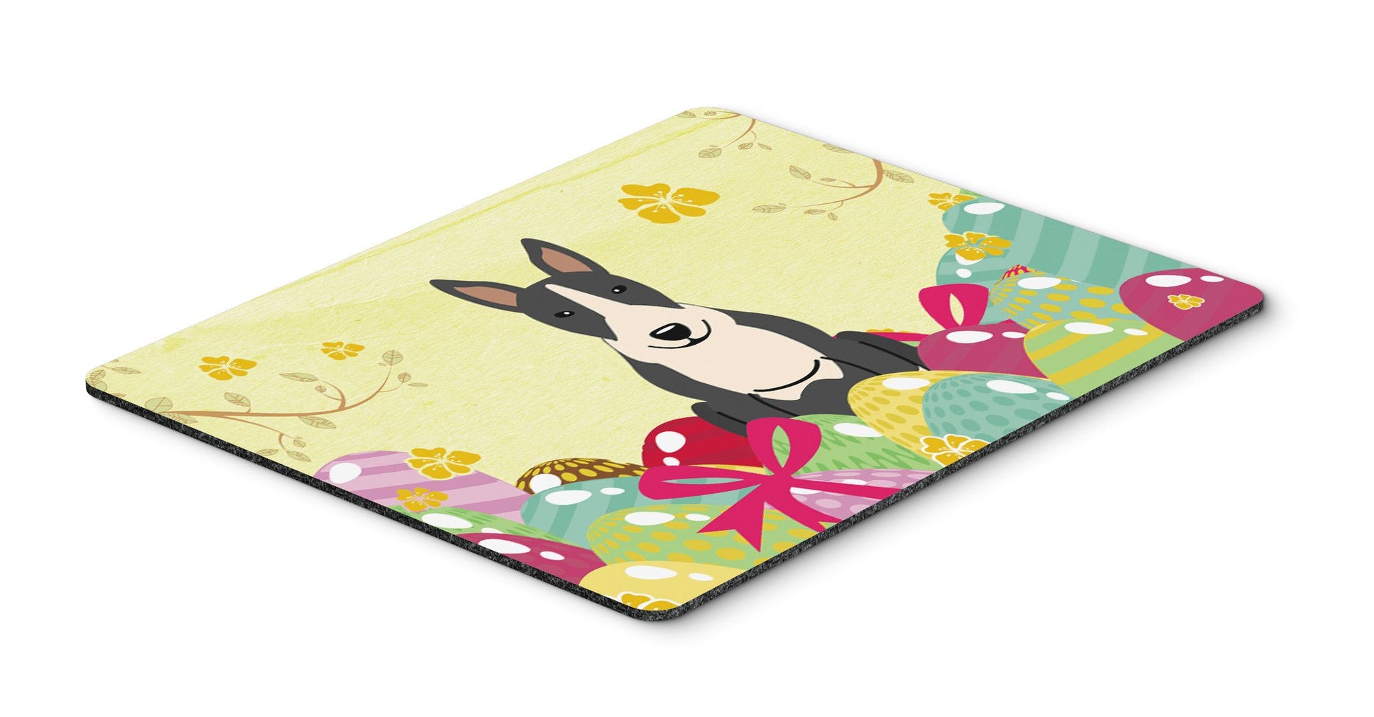 Easter Eggs Bull Terrier Black White Mouse Pad, Hot Pad or Trivet BB6133MP by Caroline's Treasures