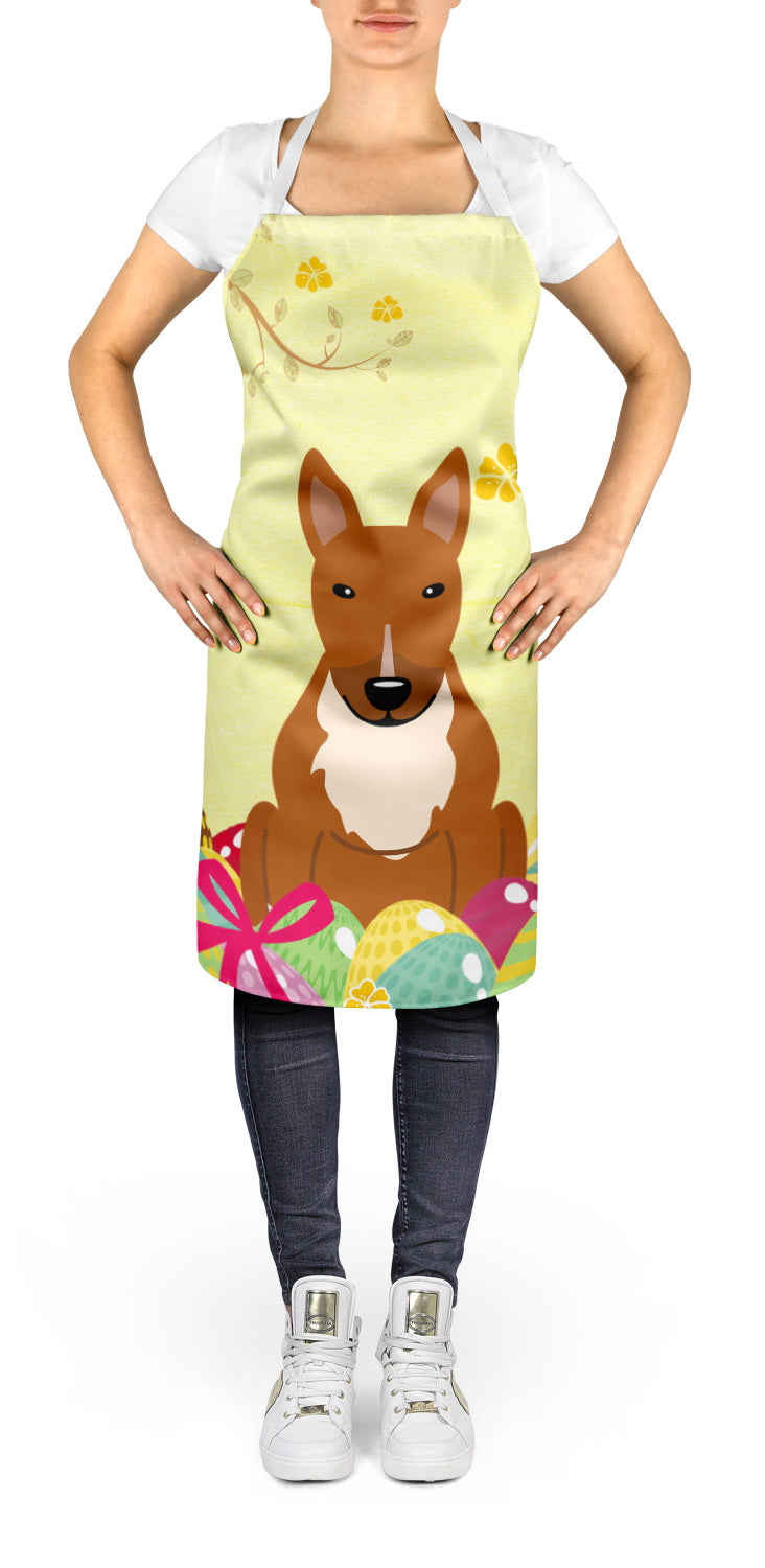 Easter Eggs Bull Terrier Red Apron BB6134APRON  the-store.com.