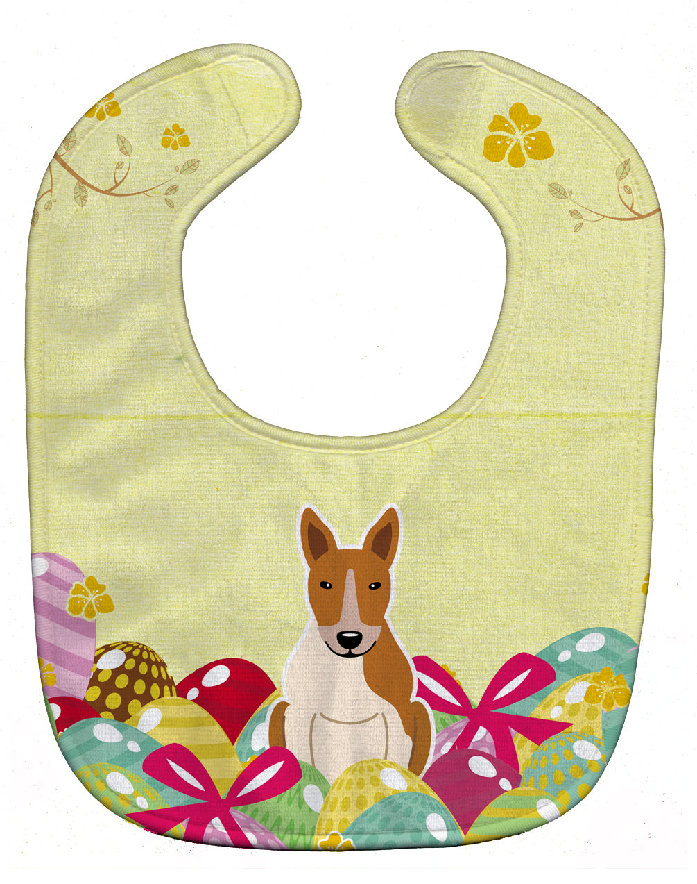 Easter Eggs Bull Terrier Red White Baby Bib BB6135BIB - the-store.com