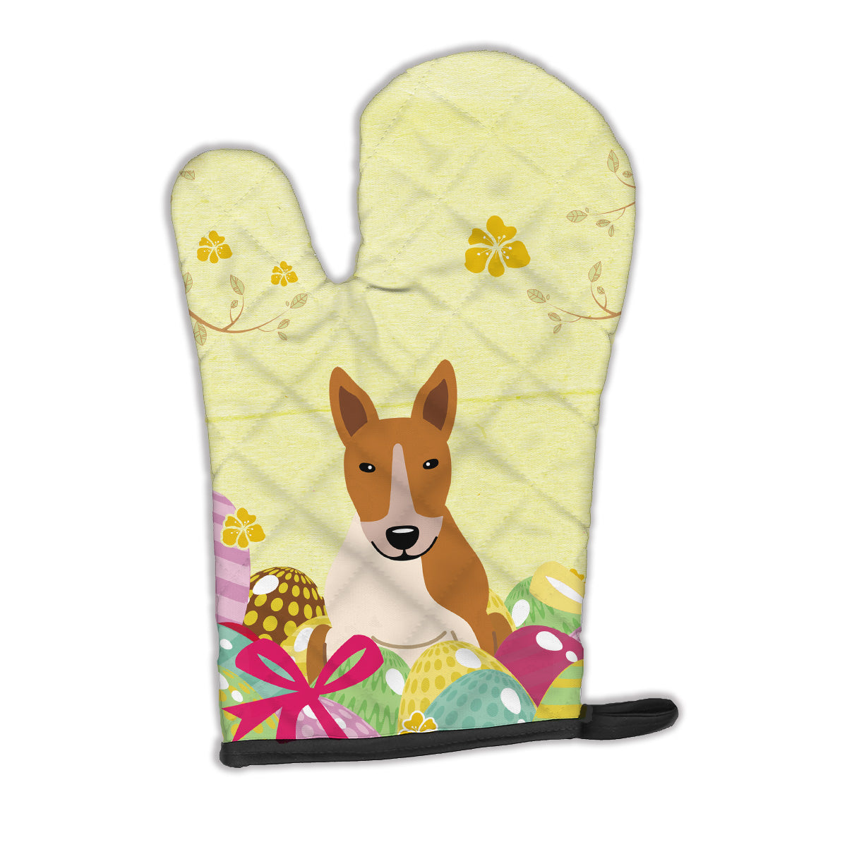 Easter Eggs Bull Terrier Red White Oven Mitt BB6135OVMT  the-store.com.