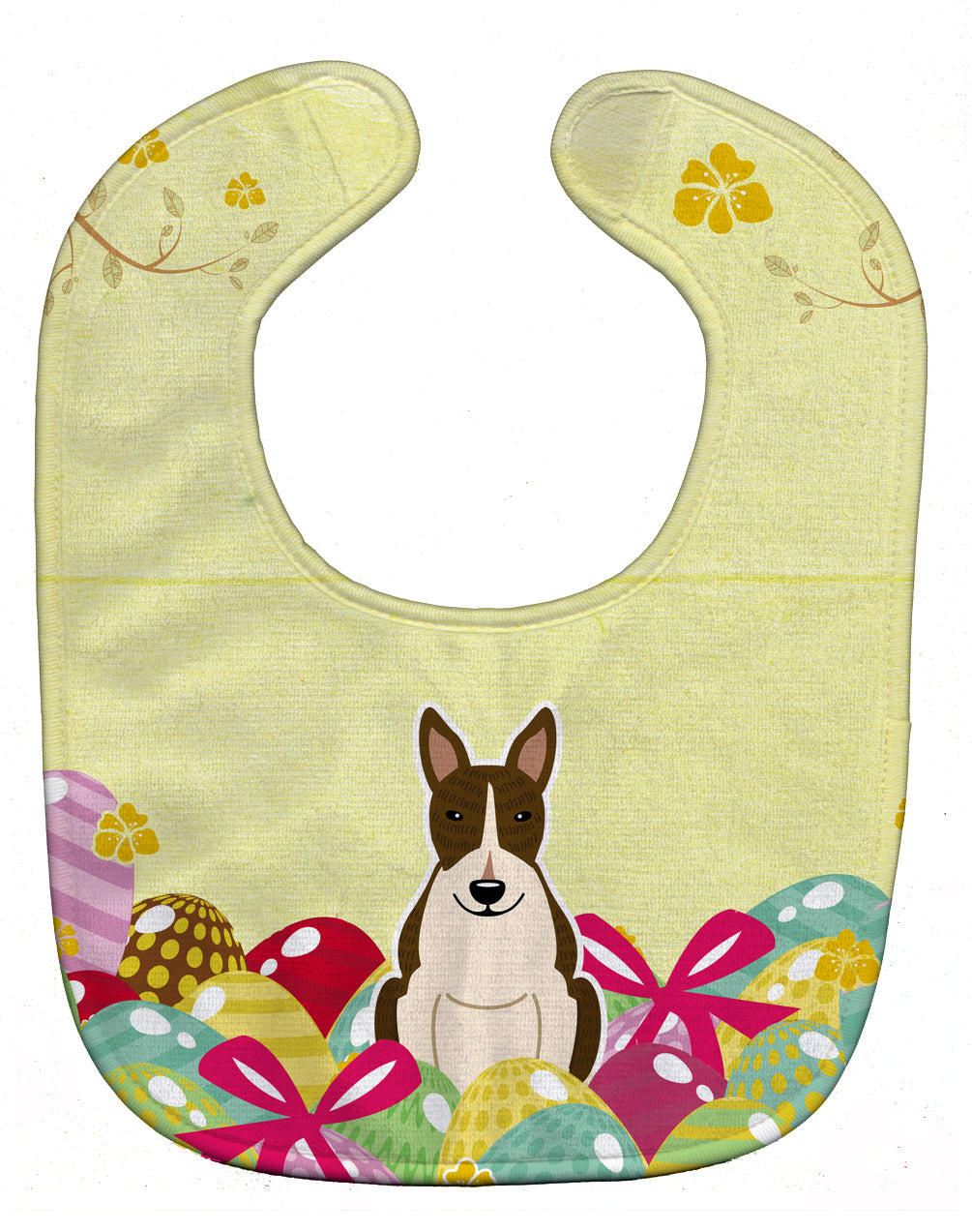 Easter Eggs Bull Terrier Dark Brindle Baby Bib BB6136BIB - the-store.com