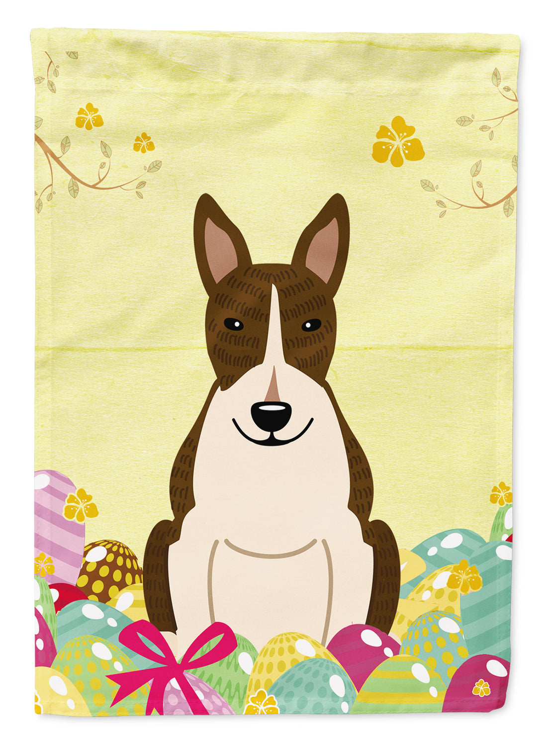 Easter Eggs Bull Terrier Dark Brindle Flag Garden Size BB6136GF  the-store.com.