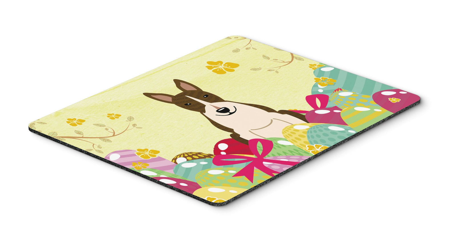 Easter Eggs Bull Terrier Dark Brindle Mouse Pad, Hot Pad or Trivet BB6136MP by Caroline's Treasures