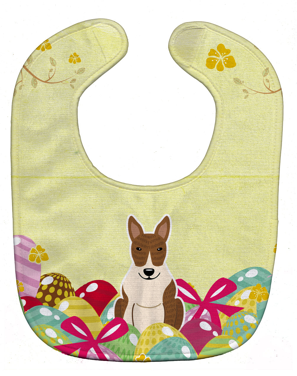 Easter Eggs Bull Terrier Brindle Baby Bib BB6137BIB - the-store.com