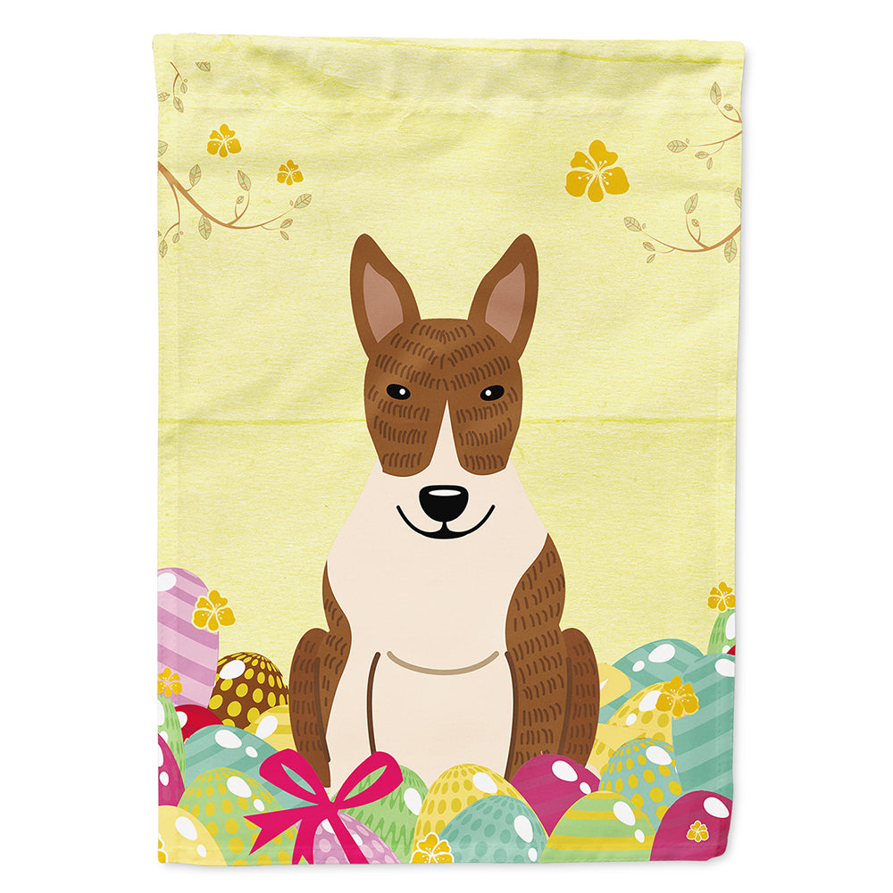 Easter Eggs Bull Terrier Brindle Flag Canvas House Size BB6137CHF  the-store.com.