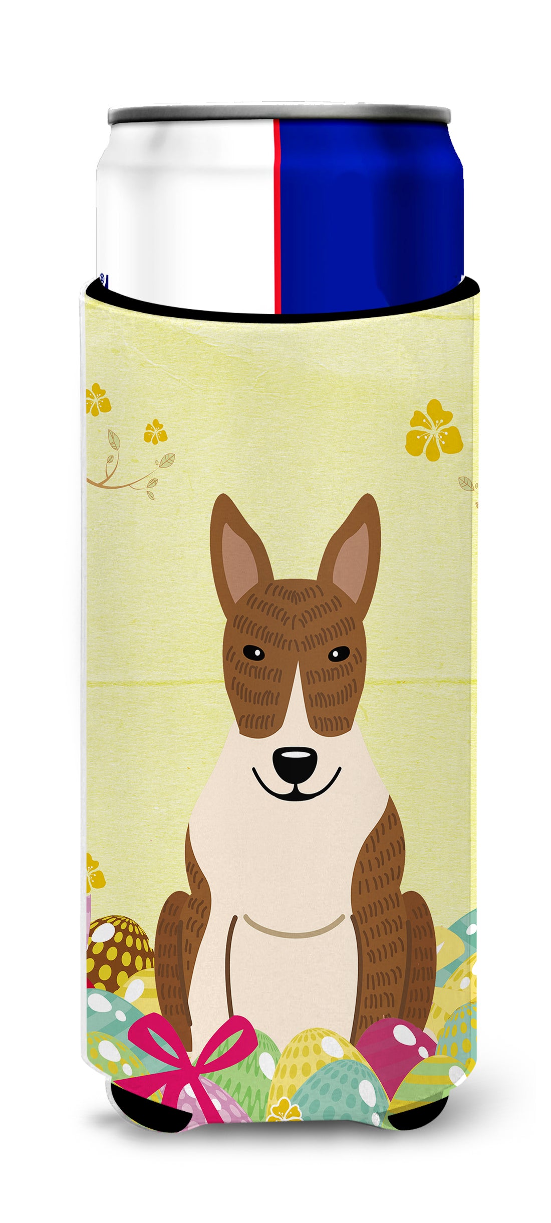 Easter Eggs Bull Terrier Brindle  Ultra Hugger for slim cans BB6137MUK  the-store.com.