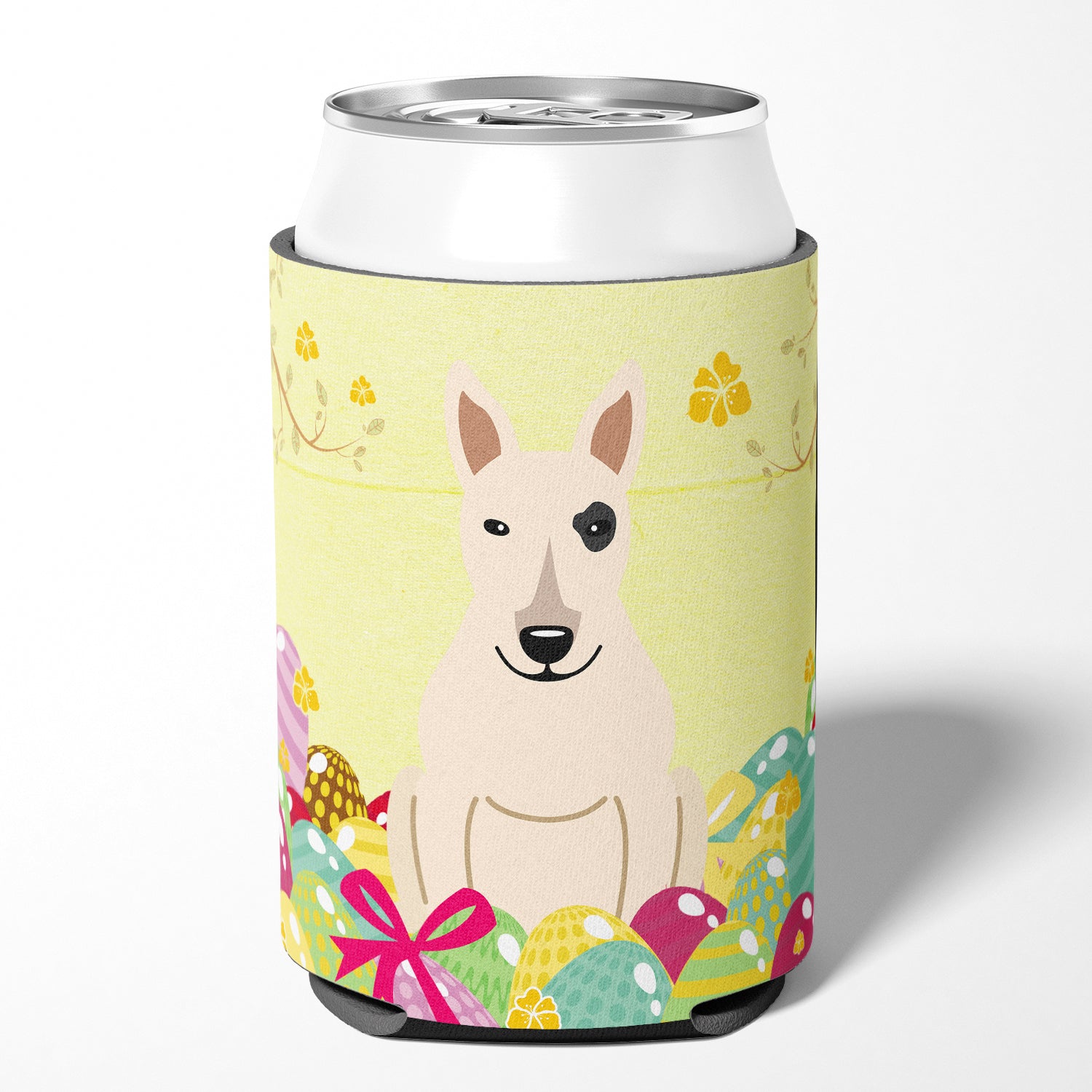 Easter Eggs Bull Terrier White Can or Bottle Hugger BB6138CC  the-store.com.