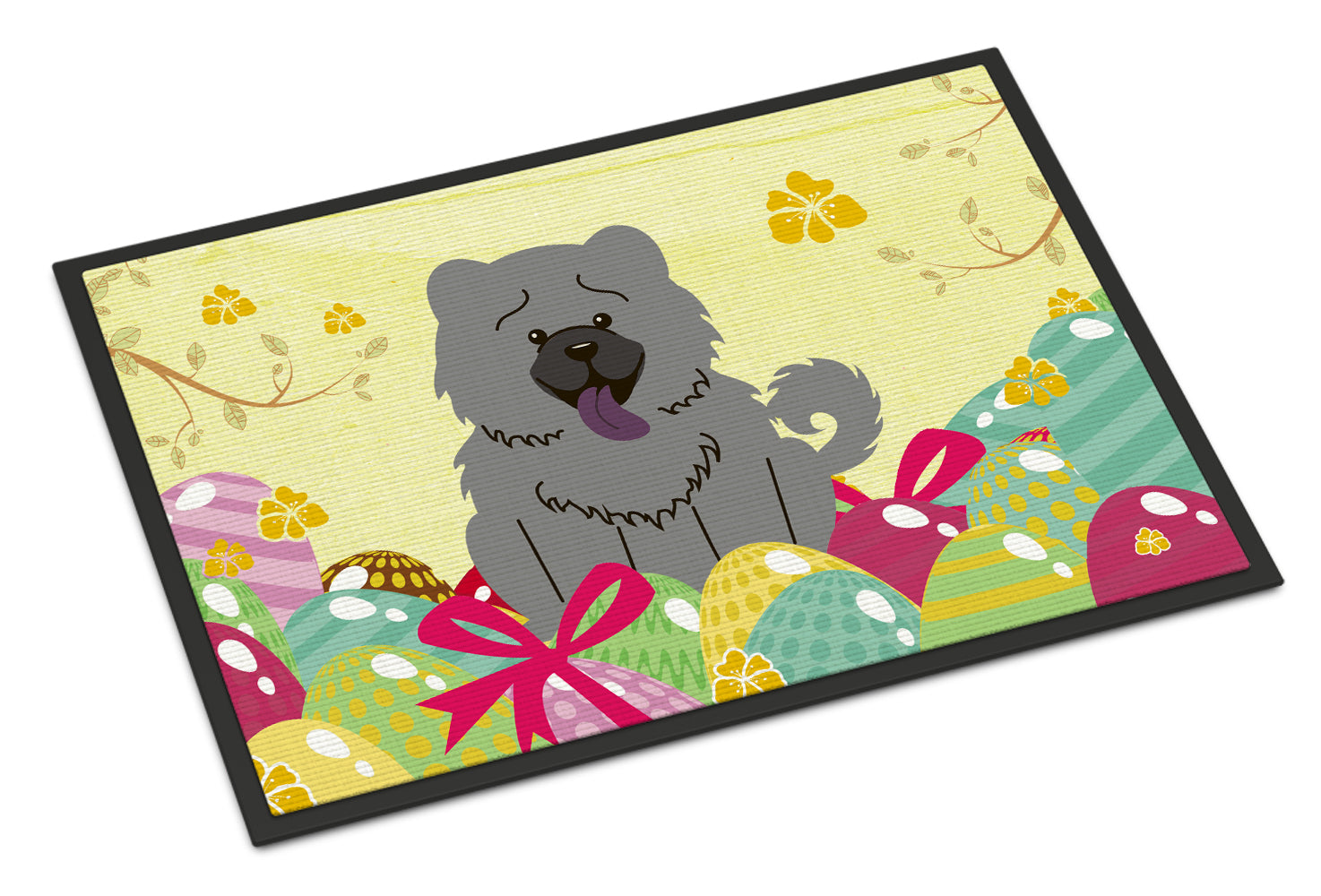 Easter Eggs Chow Chow Blue Indoor or Outdoor Mat 18x27 BB6139MAT - the-store.com