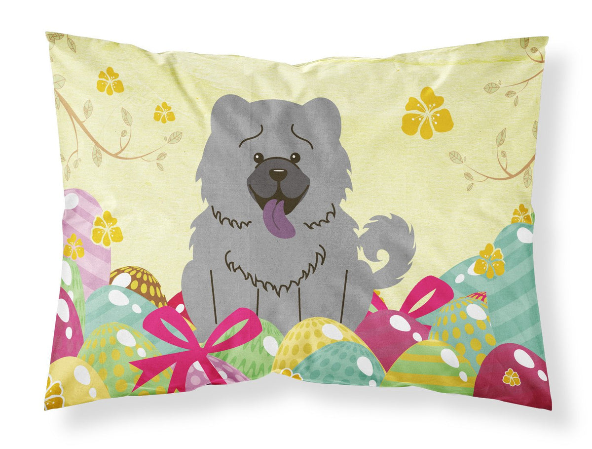 Easter Eggs Chow Chow Blue Fabric Standard Pillowcase BB6139PILLOWCASE by Caroline&#39;s Treasures