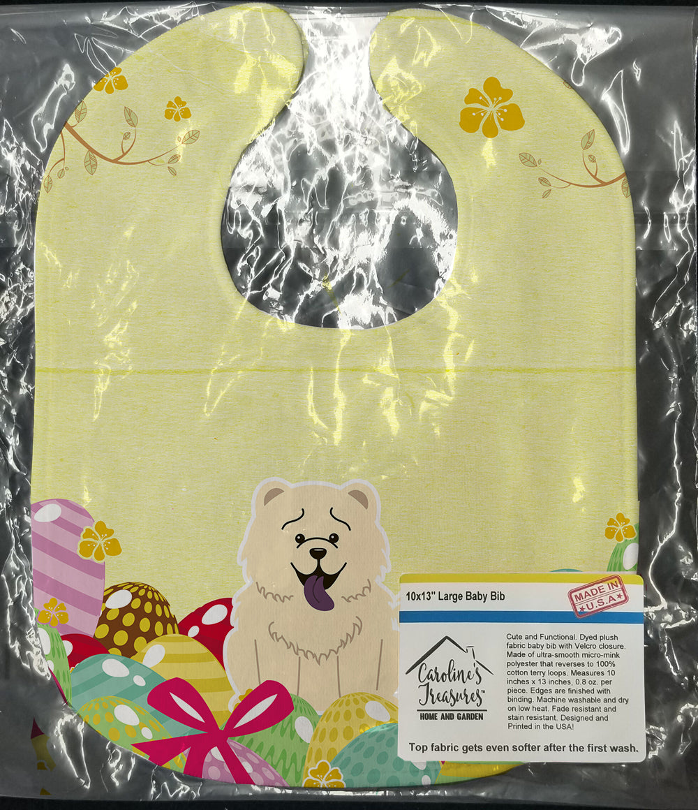 Easter Eggs Chow Chow White Baby Bib BB6140BIB - the-store.com