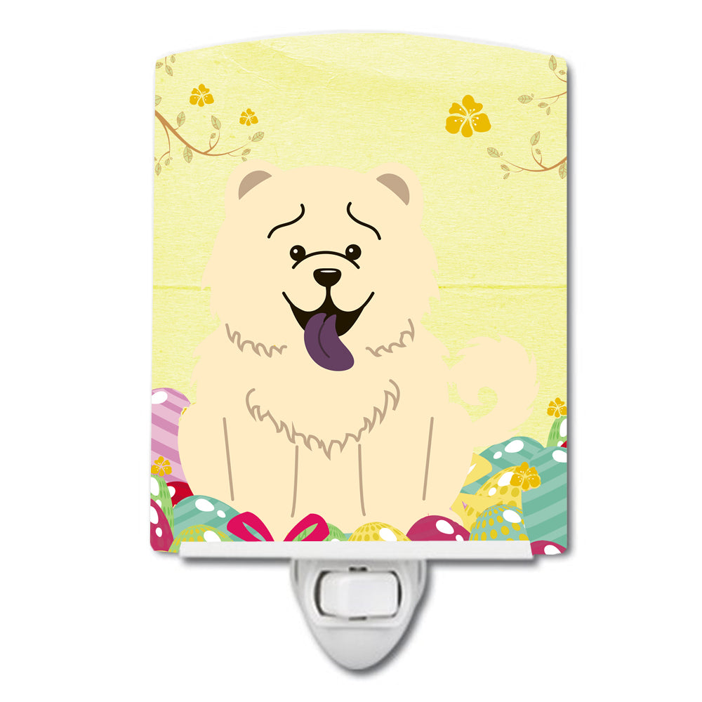 Easter Eggs Chow Chow White Ceramic Night Light BB6140CNL - the-store.com