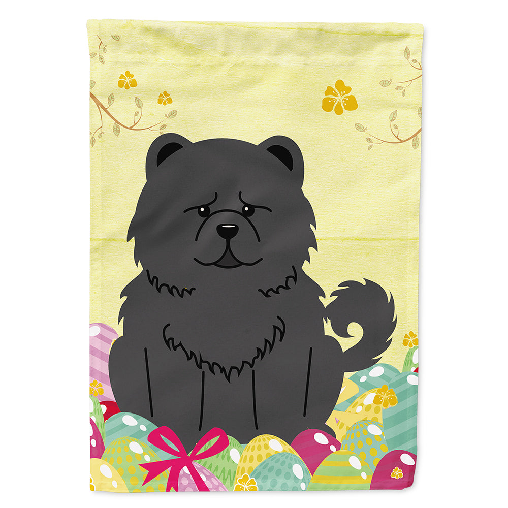 Easter Eggs Chow Chow Black Flag Canvas House Size BB6143CHF  the-store.com.