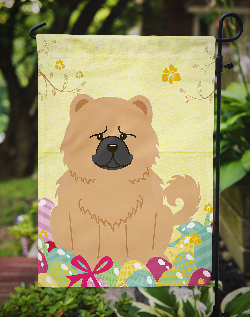 Easter Eggs Chow Chow Cream Flag Garden Size BB6144GF  the-store.com.