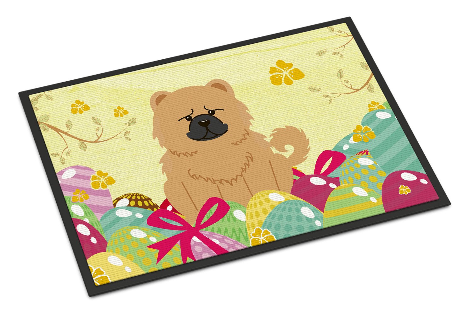 Easter Eggs Chow Chow Cream Indoor or Outdoor Mat 24x36 BB6144JMAT by Caroline's Treasures