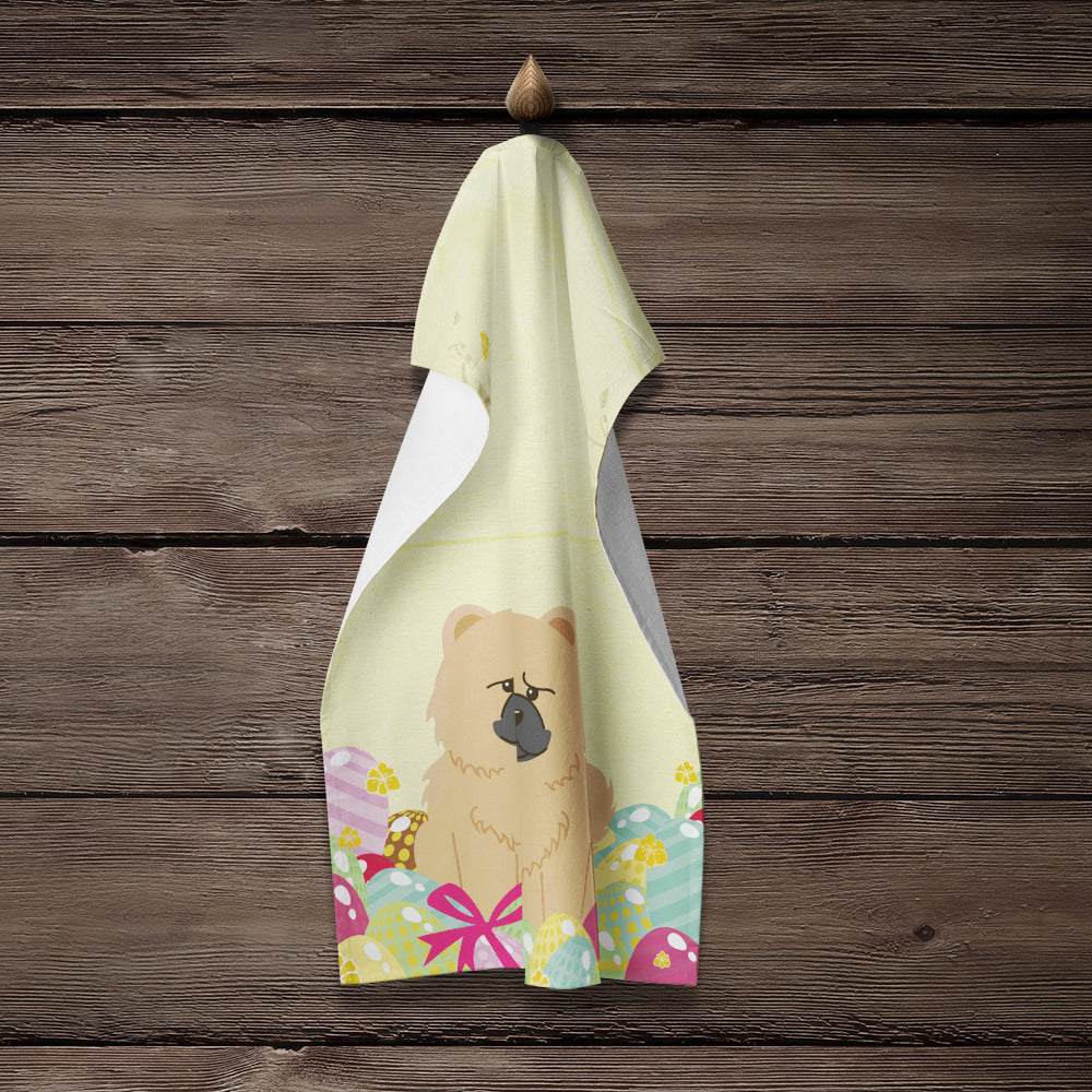 Easter Eggs Chow Chow Cream Kitchen Towel BB6144KTWL - the-store.com