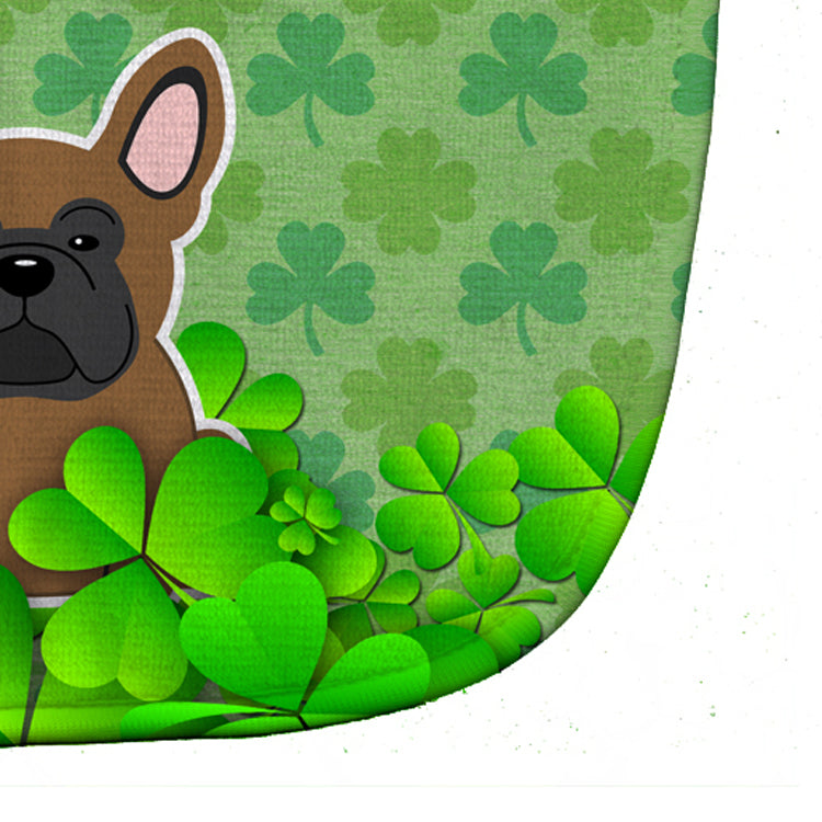 French Bulldog Brown Shamrocks Baby Bib BB6154BIB - the-store.com