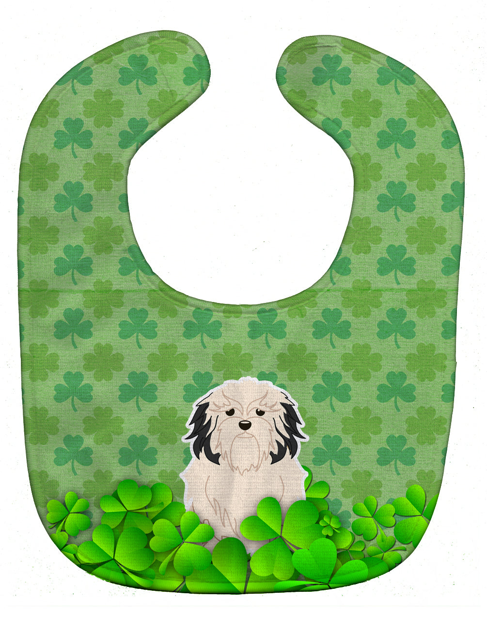 Lowchen Shamrocks Baby Bib BB6160BIB - the-store.com