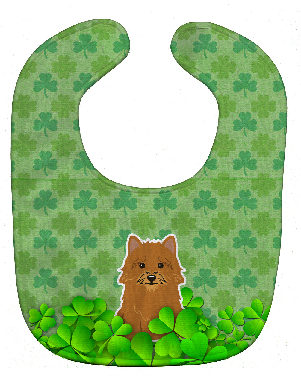 Norwich Terrier Shamrocks Baby Bib BB6161BIB - the-store.com