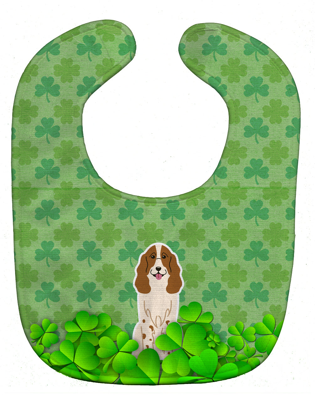 Russian Spaniel Shamrocks Baby Bib BB6172BIB - the-store.com