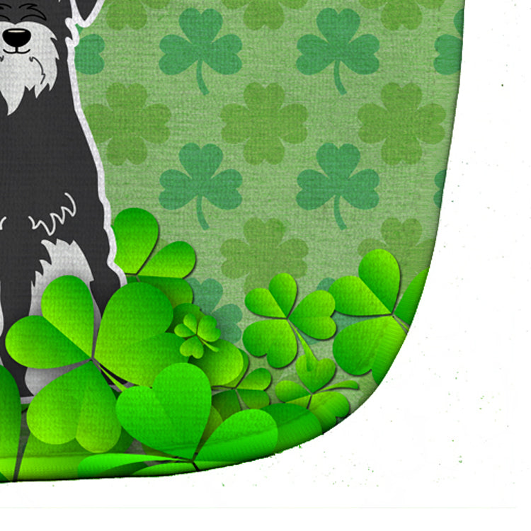 Standard Schnauzer Salt and Pepper Shamrocks Baby Bib BB6174BIB - the-store.com