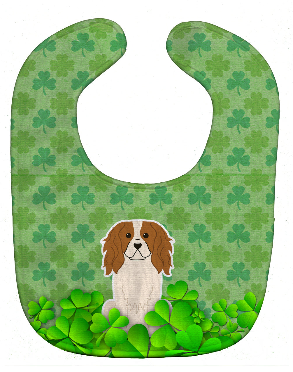 Cavalier Spaniel Shamrocks Baby Bib BB6199BIB - the-store.com