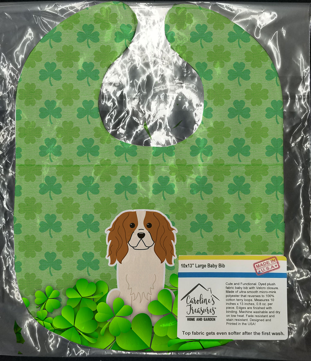 Cavalier Spaniel Shamrocks Baby Bib BB6199BIB - the-store.com