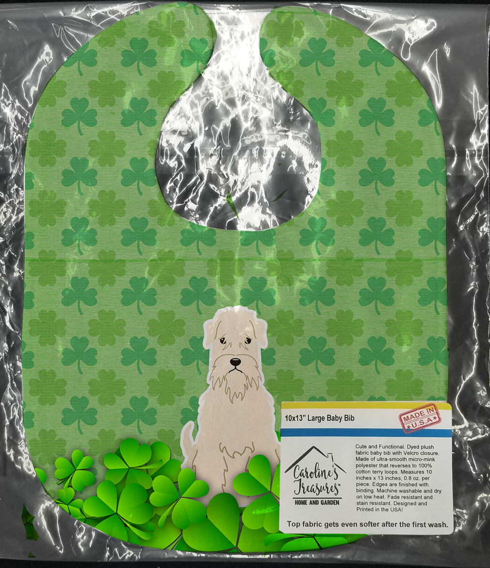 Soft Coated Wheaten Terrier Shamrocks Baby Bib BB6202BIB - the-store.com