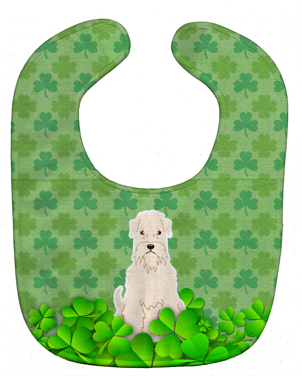 Soft Coated Wheaten Terrier Shamrocks Baby Bib BB6202BIB - the-store.com